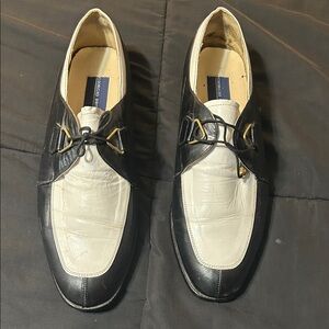 Giorgio Brutini black and White Men's leather shoes